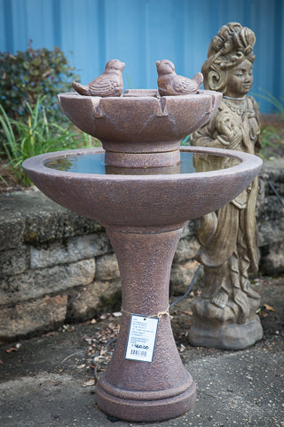 34" Tranquility Spill Fountain with Birds