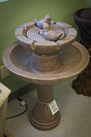 34" Tranquillity Spill Fountain with Birds