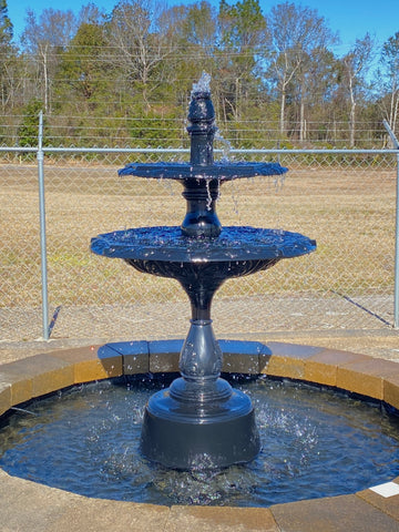 2 Tier Plain Fountain w/ Hex Bowls and w/ Arches